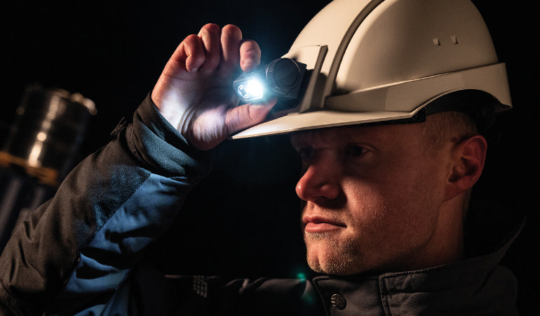 Nouvelle lampe pour casque de sécurité