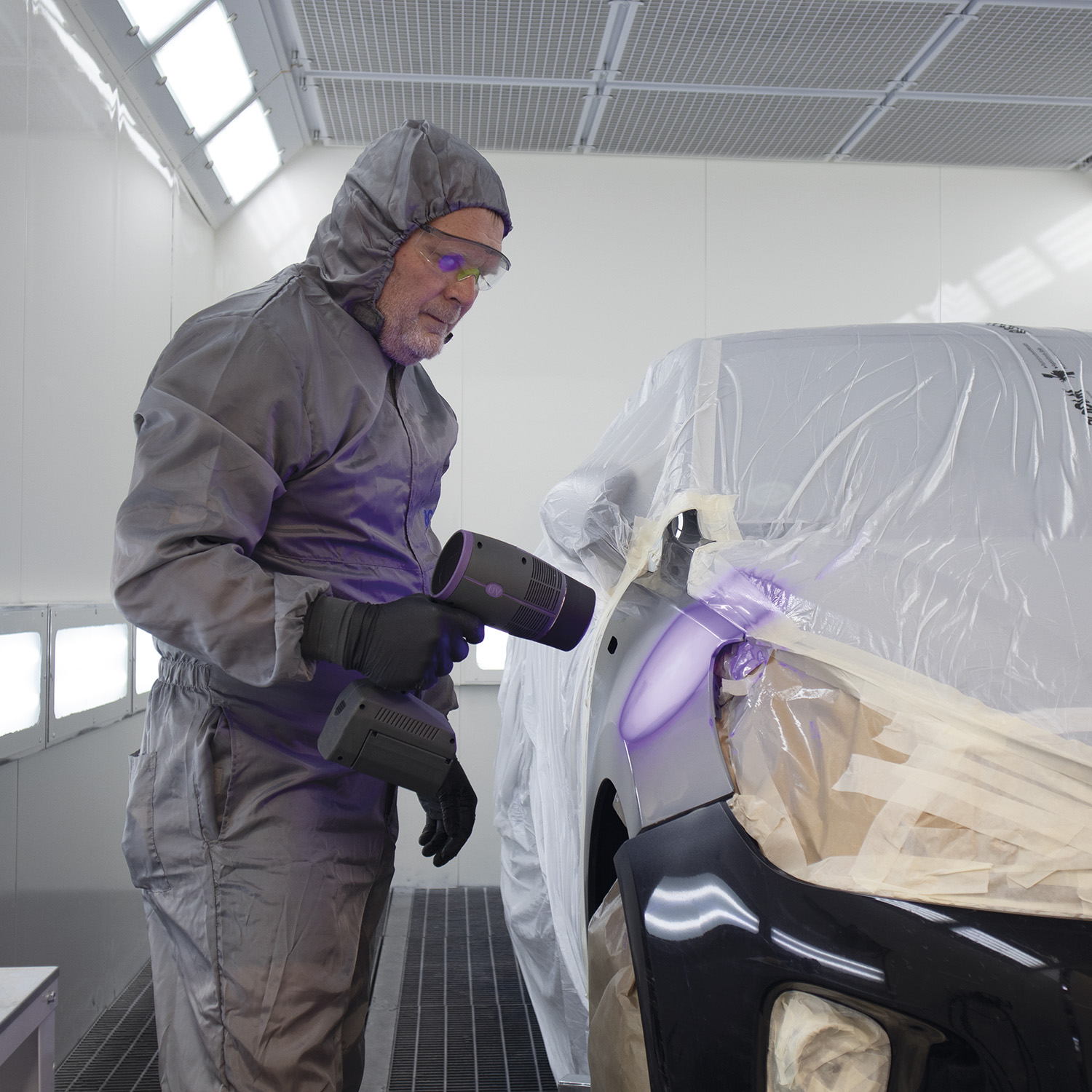 Extremely powerful UVGUN for UV curing of large paint repair areas (US