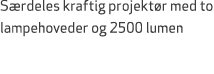 S rdeles kraftig projekt r med to lampehoveder og 2500 lumen