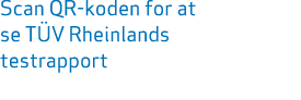 Scan QR koden for at se T V Rheinlands testrapport 