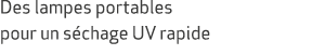 Des lampes portables pour un s chage UV rapide