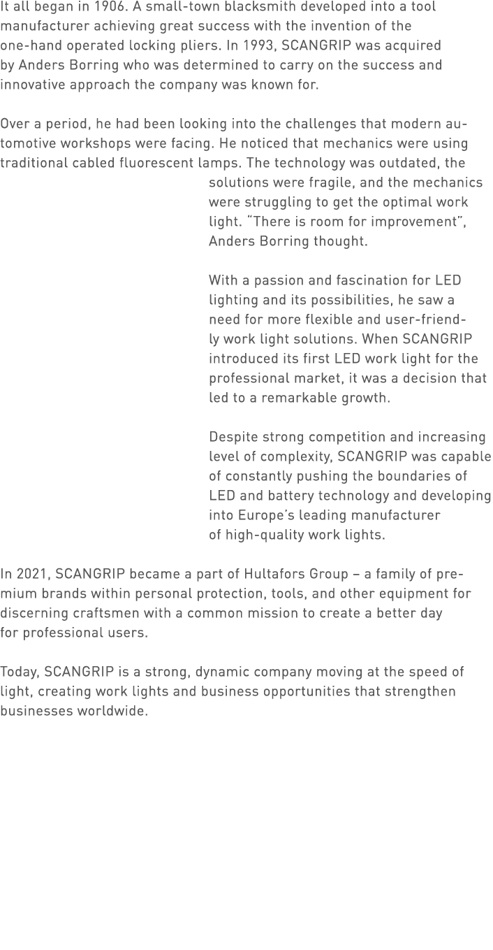 It all began in 1906  A small-town blacksmith developed into a tool manufacturer achieving great success with the inv   