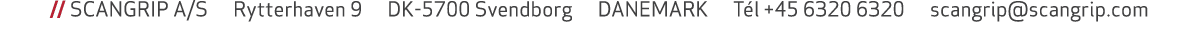  // SCANGRIP A/S Rytterhaven 9 DK 5700 Svendborg DANEMARK T l +45 6320 6320 scangrip@scangrip.com