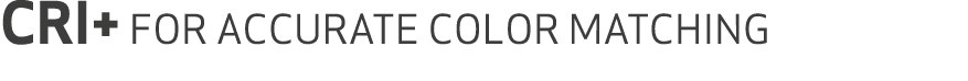 CRI+ for accurate color matching
