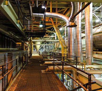 Walkway in a power plant.