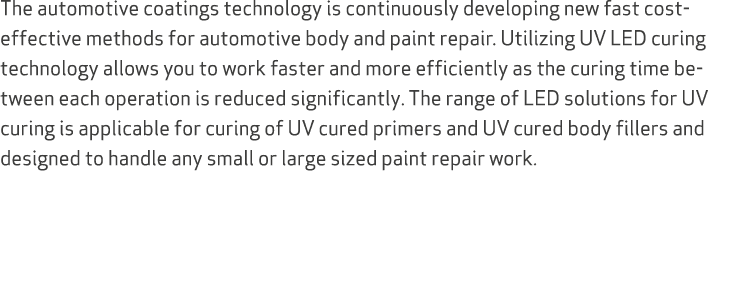 The automotive coatings technology is continuously developing new fast cost effective methods for automotive body and...