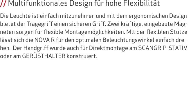 // Multifunktionales Design f r hohe Flexibilit t Die Leuchte ist einfach mitzunehmen und mit dem ergonomischen Desig...
