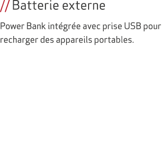 // Batterie externe Power Bank int gr e avec prise USB pour recharger des appareils portables.