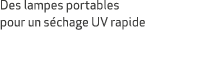 Des lampes portables pour un s chage UV rapide 
