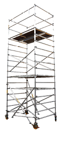 The image of scaffold under the white background